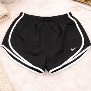 Nike Women's Black and White Athletic Shorts